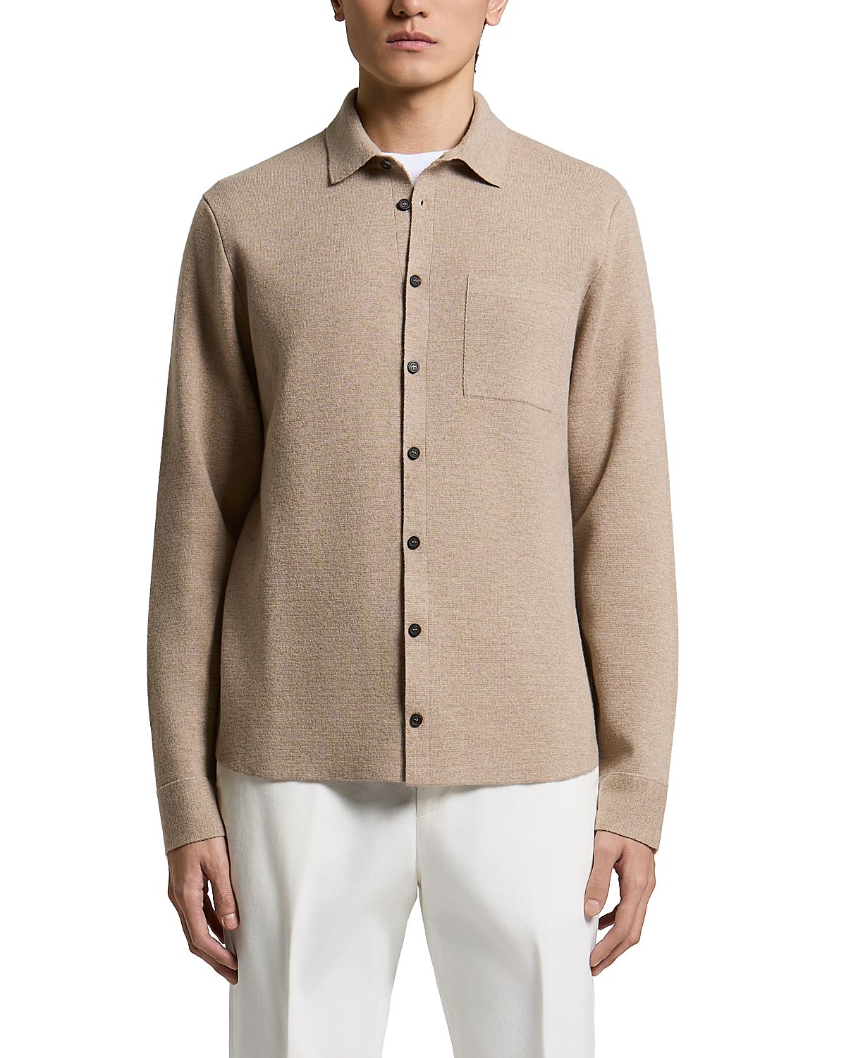 Peserico Knit Extra Fine Wool & Cashmere Button Sweater
