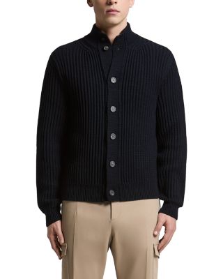 Cable Knit Extra Fine Wool Button Cardigan Sweater
