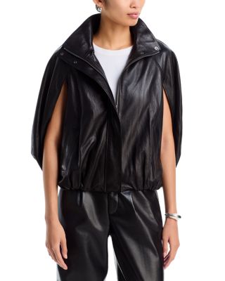 Jada Leather Cape Jacket