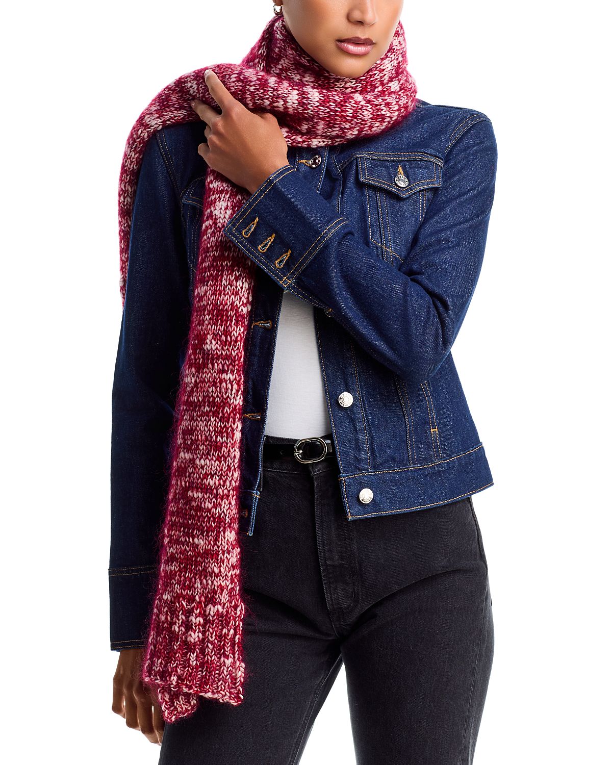 rag & bone Marlee Wool & Mohair Blend Knit Scarf