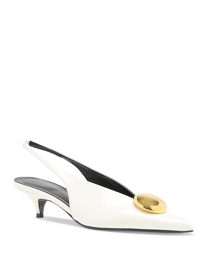Proenza Schouler Women's Dome Slash Slingback Leather Pumps