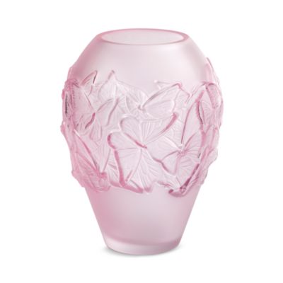 Papillons Pink Luster Crystal Vase