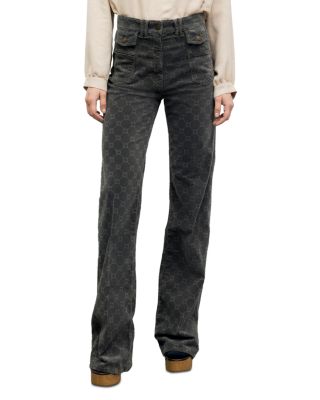 Anna High Rise Flare Jeans in Charcoal