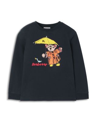 Boys' Rain Bear Cotton Long Sleeved Tee - Little Kid, Big Kid
