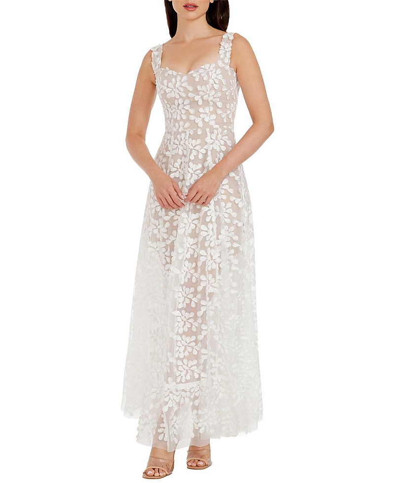 Dress the Population Anabel Floral Lace Applique Gown