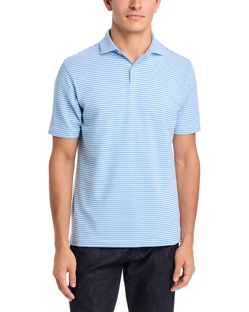 Peter Millar Albatross Stripe Cotton Blend Polo Shirt