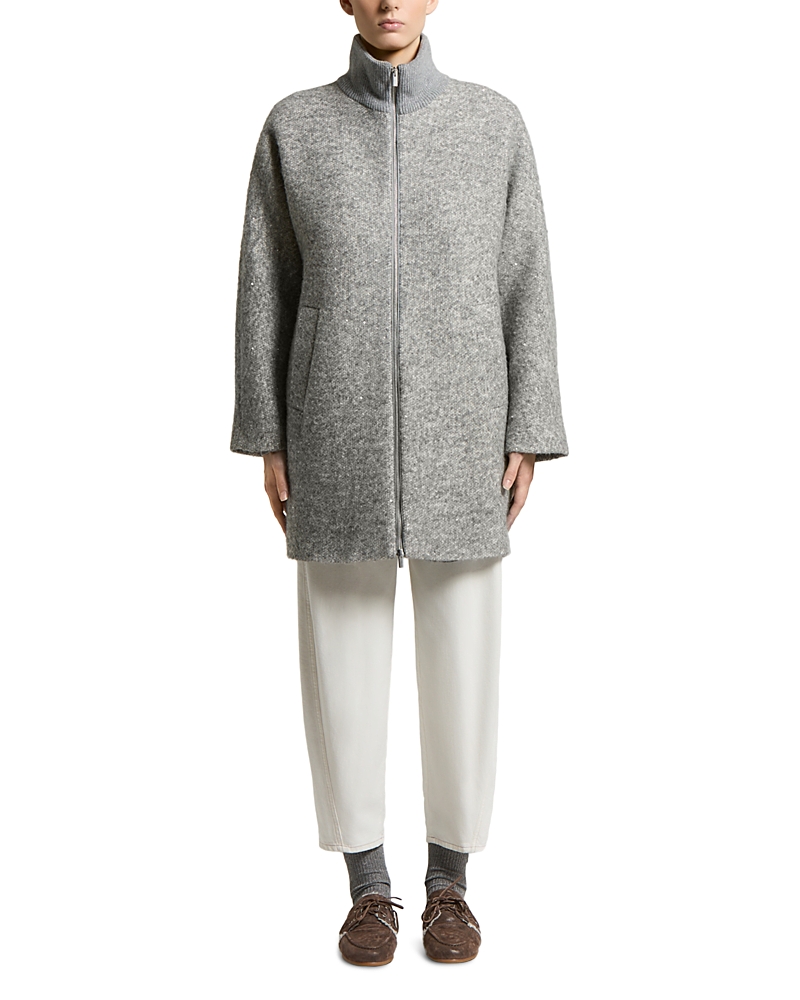 Peserico Wool & Alpaca Blend Boucle Micro Sequin Jacket
