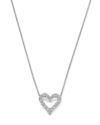 Bloomingdale's Fine Collection Diamond Heart Pendant Necklace in 14K Gold, 0.75 tcw