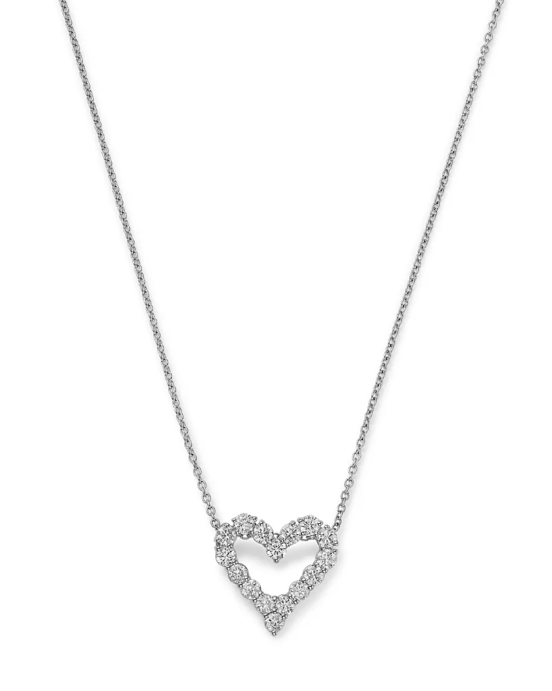 Bloomingdale's Fine Collection Diamond Heart Pendant Necklace in 14K Gold, 0.75 tcw