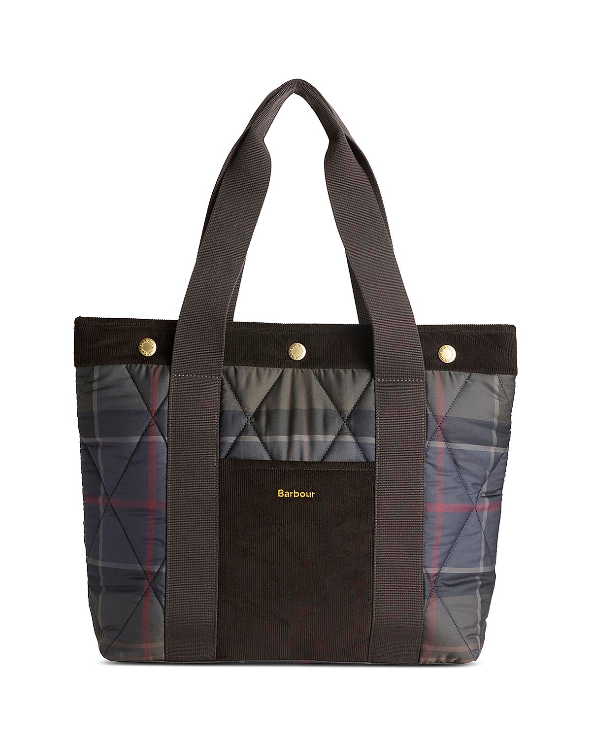 Barbour Healy Quilted Tartan Tote Bag
