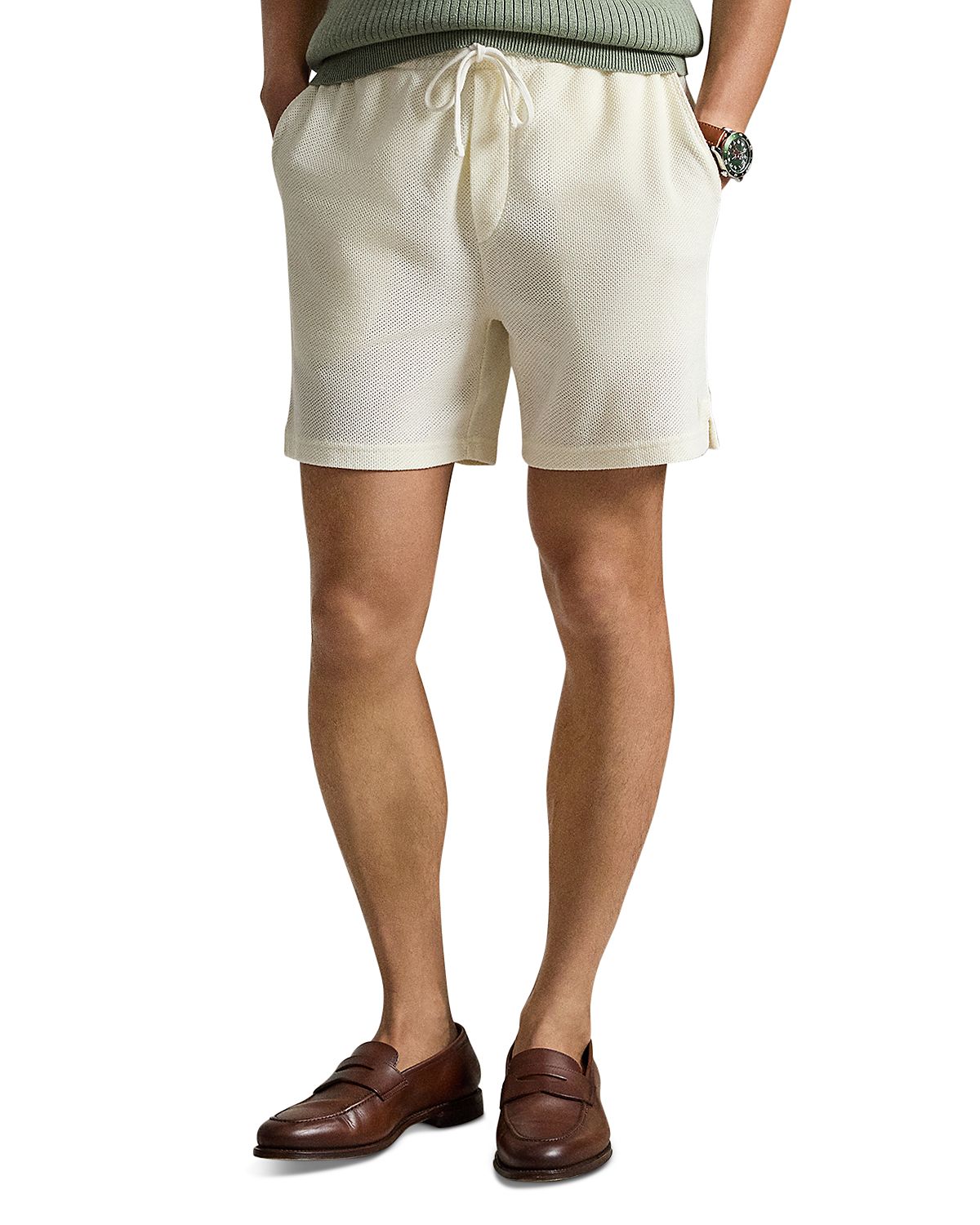 Polo Ralph Lauren Textured Pointelle 6 Cotton Blend Shorts