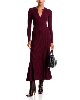 bardot collar knit dress Women's Hattie Midi - Red - Size M green check