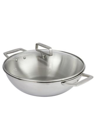  Castel' Pro Ultraply 2 Side Handles 3 Ply Wok without Lid, 6.5 Qt.