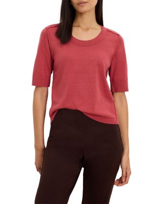 Exposed Seam Elbow Sleeve Sweater