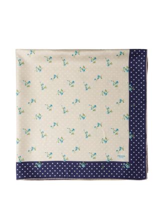  Printed Silk Twill Scarf 90
