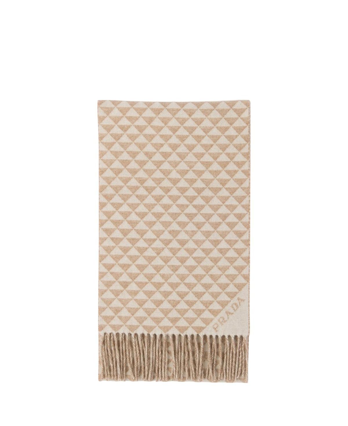 Prada Symbole Double Wool and Cashmere Scarf