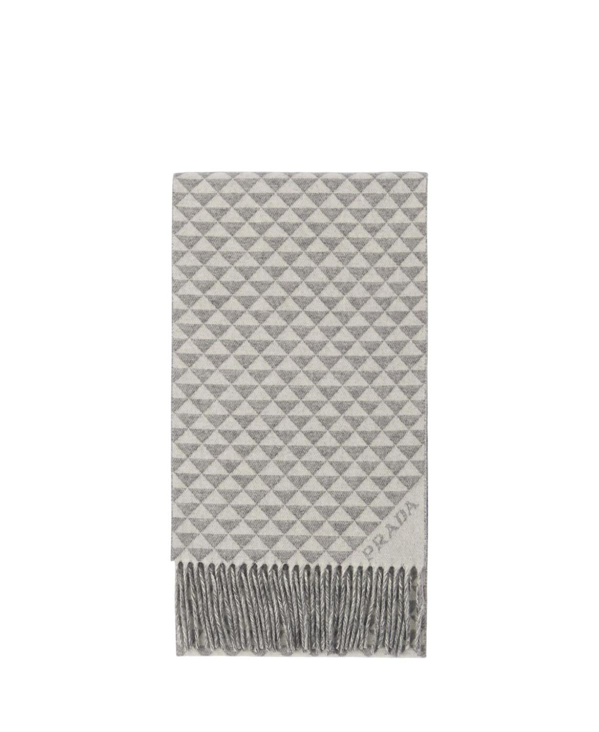 Prada Symbole Double Wool and Cashmere Scarf