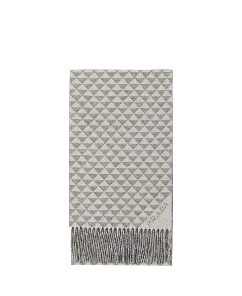 Prada Symbole Double Wool and Cashmere Scarf · OS
