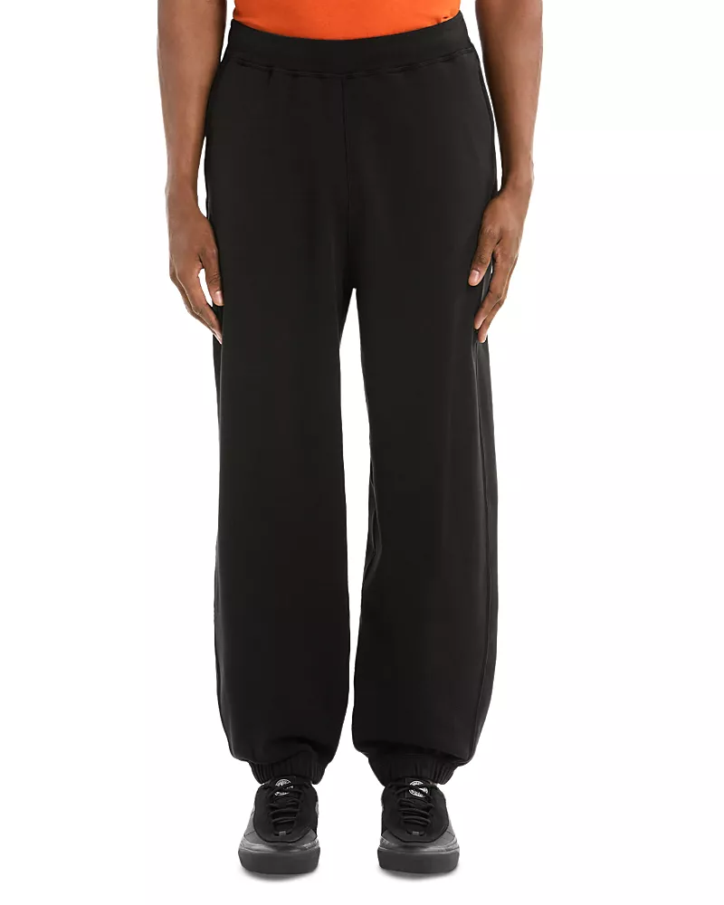 Stone Island Felpa Loose Fit Solid Cotton Sweatpants