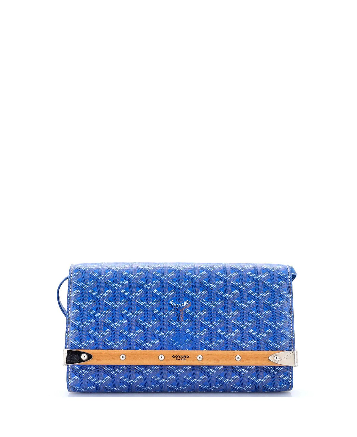 Pre-Owned Goyard Pm Monte Carlo Clutch with Strap Coated Canvas