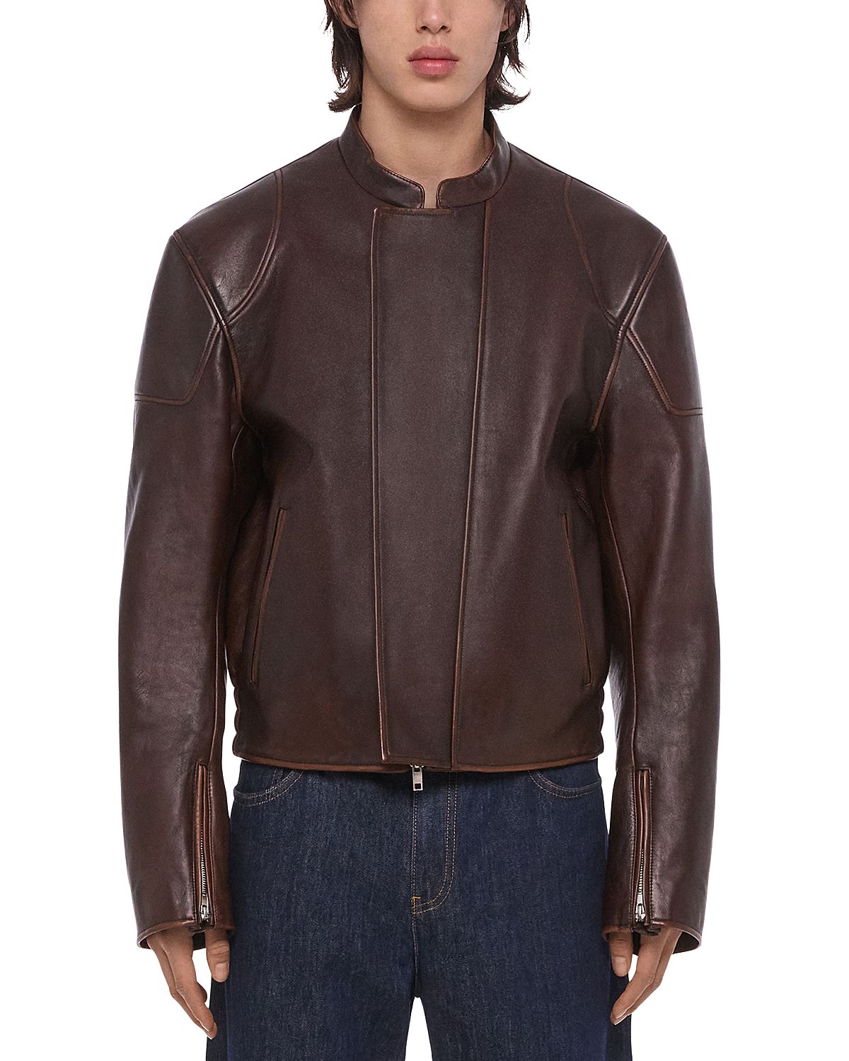 Helmut Lang Glossy Leather Moto Jacket
