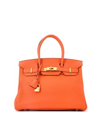 Birkin 30 Handbag Orange Togo with Gold Hardware