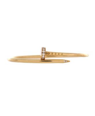  Small Juste un Clou Bracelet 18K Gold with Diamonds