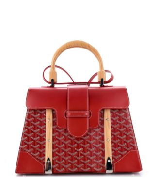  MM Saigon Top Handle Bag Coated Canvas with Leather