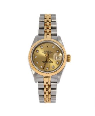  Oyster Perpetual Datejust Automatic Watch in Stainless Steel and Gold with Diamond Markers 26mm