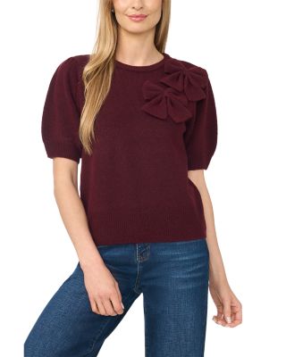 Ribbon Appliqu&eacute; Crewneck Sweater