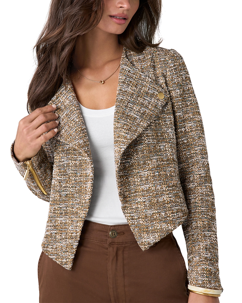 Liverpool Los Angeles Collarless Boucle Moto Jacket