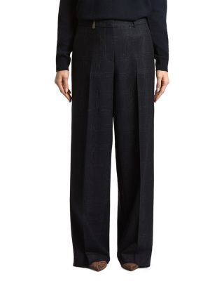 Stretch Wool Blend Flannel Pants 