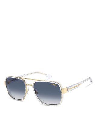 Rectangular Double Bridge Sunglasses, 58mm