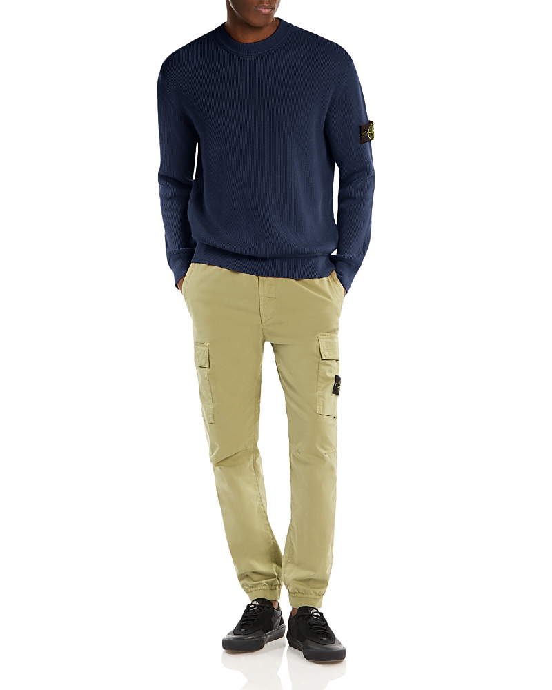 Stone Island Maglia Logo Patch Cotton Crewneck Sweater