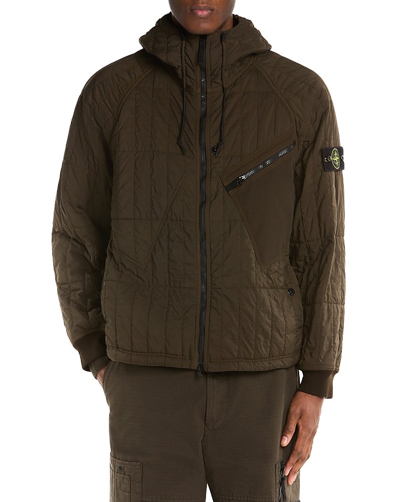 Stone Island Capospalla Imbottito Quilted Drawstring Jacket