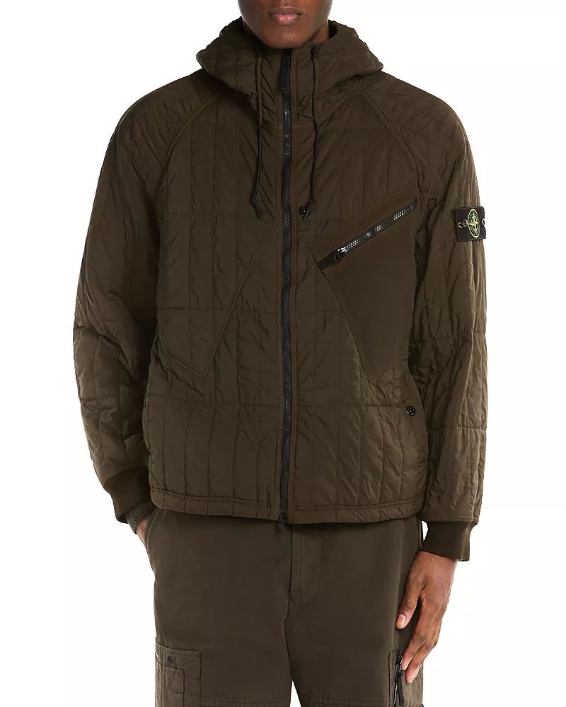 Stone Island Capospalla Imbottito Quilted Drawstring Jacket