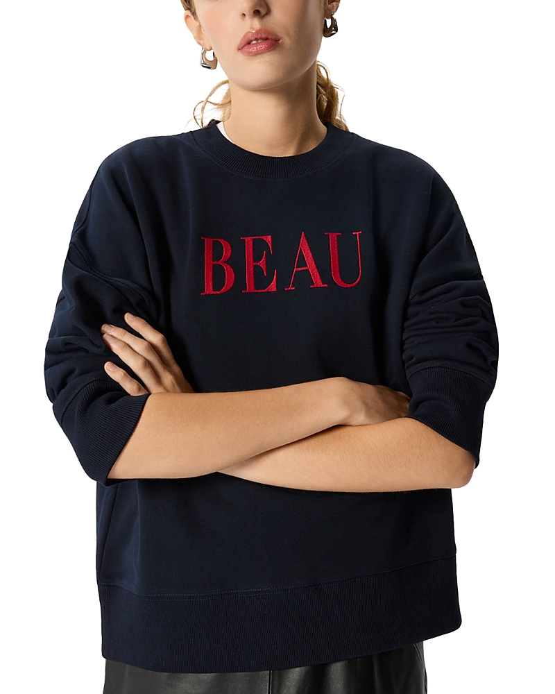 Whistles Beau Logo Cotton Sweater