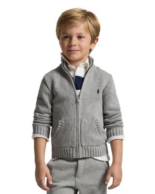 Boys' Cotton Full Zip Sweater - Little Kid