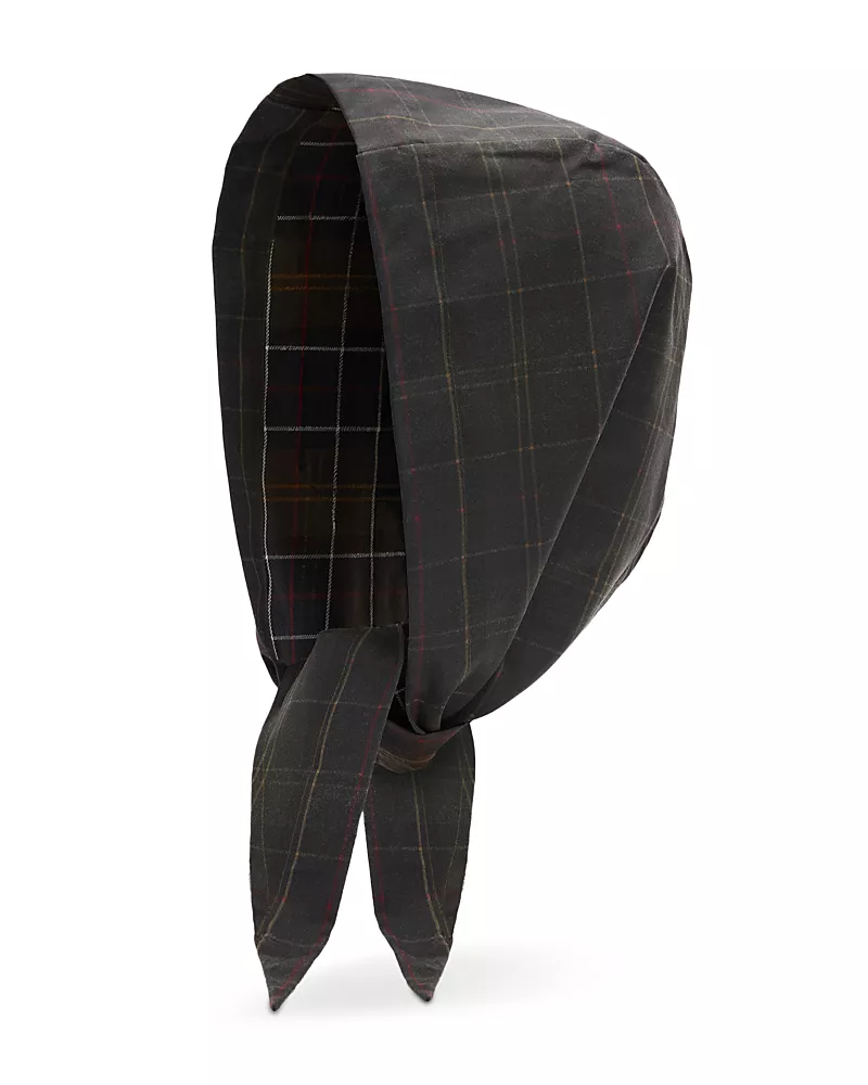 Barbour Arlene Waxed Cotton Tied Headscarf
