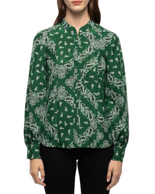 Twina Bandana Print Silk Top