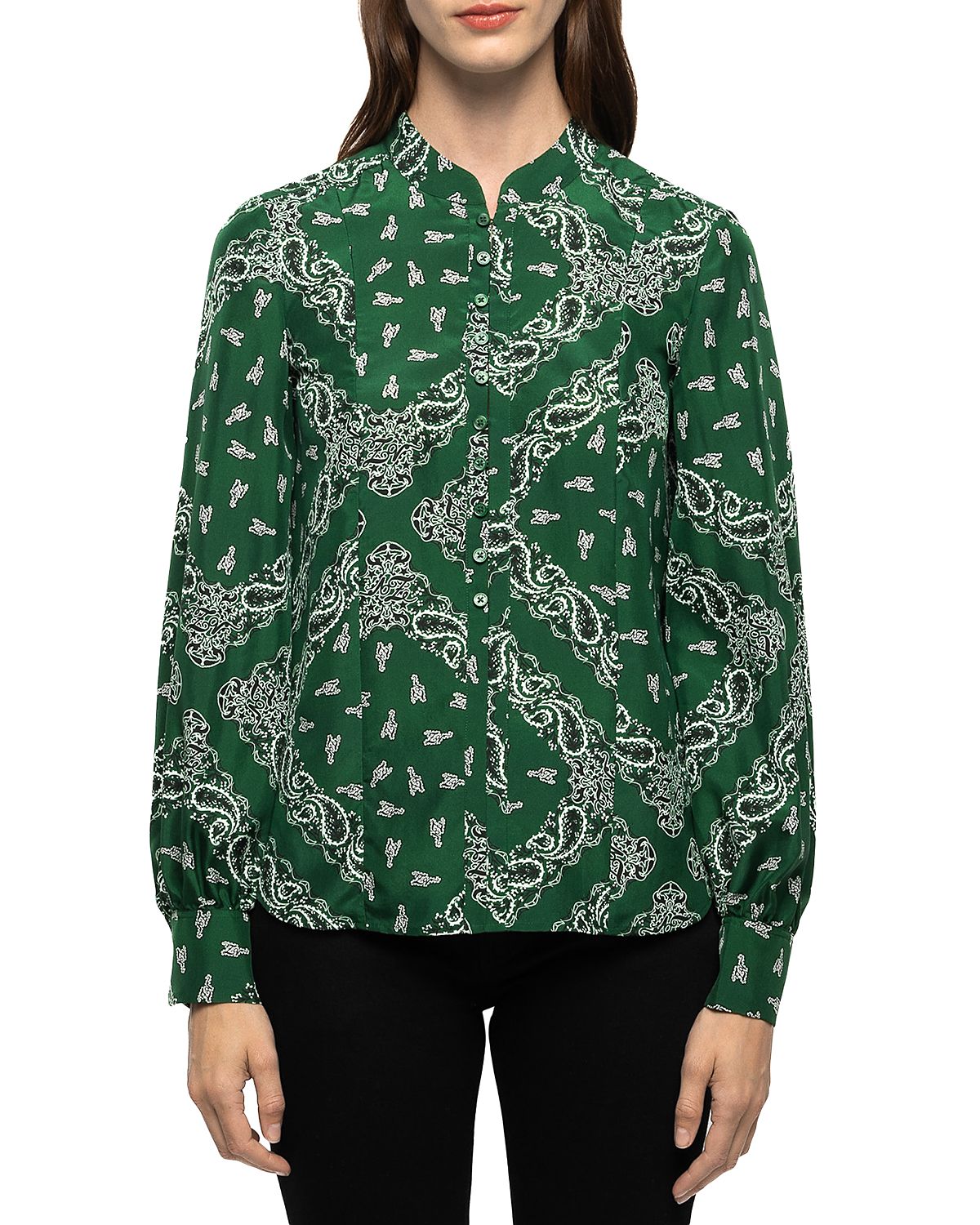 Zadig & Voltaire Twina Bandana Print Silk Top