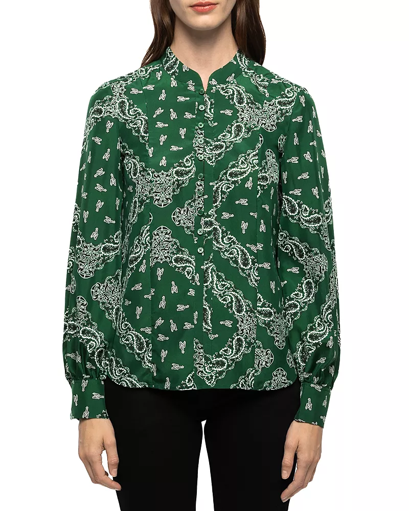 Zadig & Voltaire Twina Bandana Print Silk Top