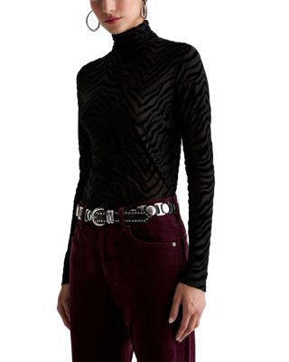 Chels Turtleneck Burnout Pattern Sweater - thumbnail 6