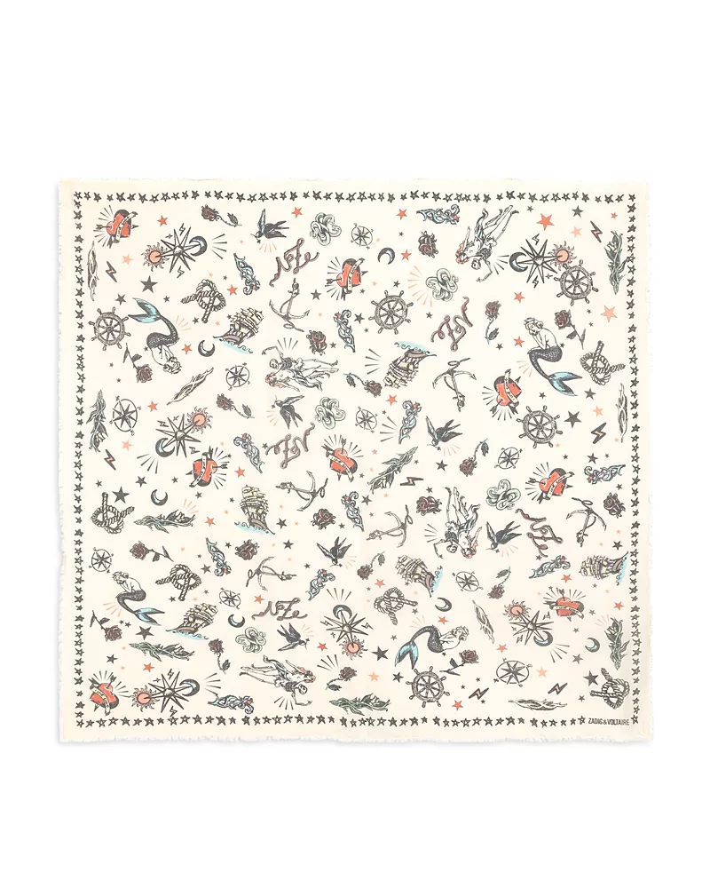 Zadig & Voltaire Kerry Tattoo Scarf