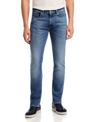 708 Slim Fit Cotton Blend 32" Jeans in Medium Blue