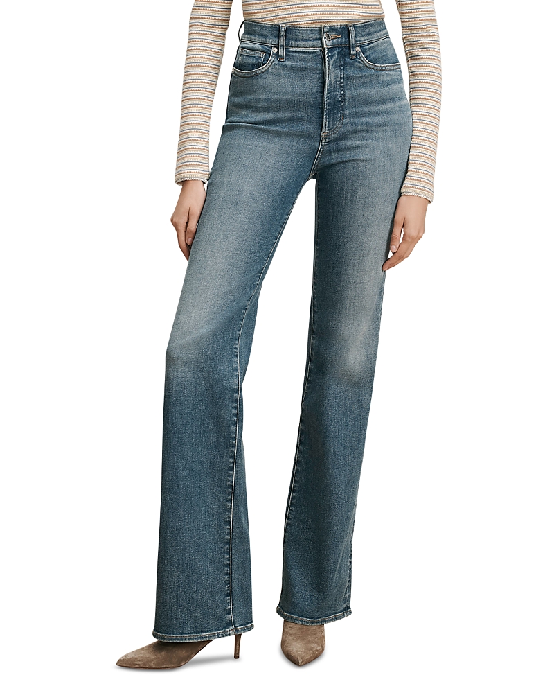Veronica Beard Crosbie High Rise Wide Leg Jeans in Memory Lane