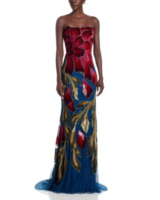 Marie Strapless Beaded Gown