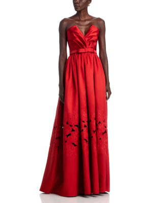 Lena Embroidered Mikado Gown
