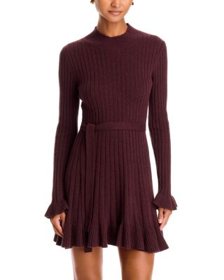 Sandria Ribbed Mock Neck Dress