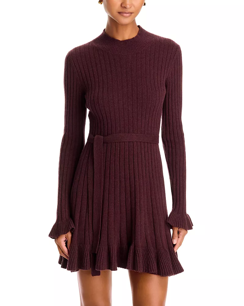 Paige Sandria Ribbed Mock Neck Dress